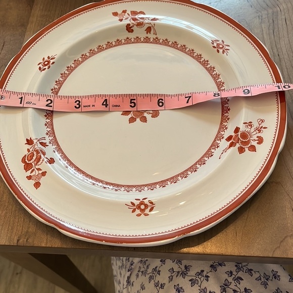 Spode GLOUCESTER RED-W89 *1 Dinner Plate(s)* 10 1/8" . 11 Vintage Plates! EUC! - Picture 4 of 4
